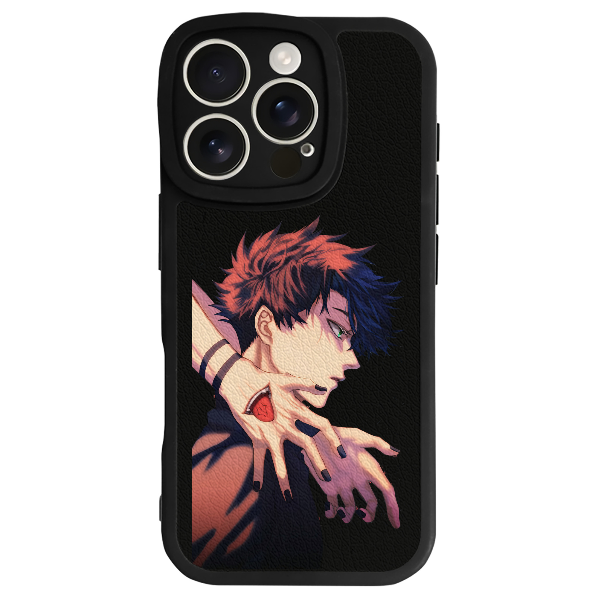 （画像用） 呪術廻戦 Jujutsu Kaisen 【iPhone 16シリーズ対応】シリコンスマホケース（レザー調） 材質：シリコン